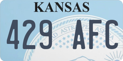 KS license plate 429AFC