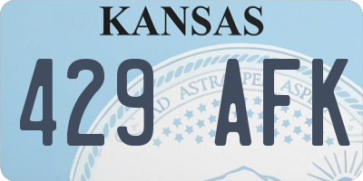 KS license plate 429AFK