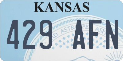 KS license plate 429AFN