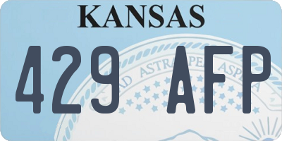 KS license plate 429AFP