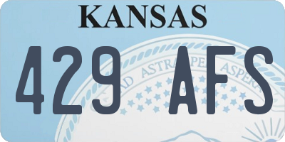 KS license plate 429AFS