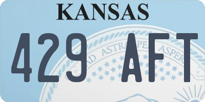 KS license plate 429AFT
