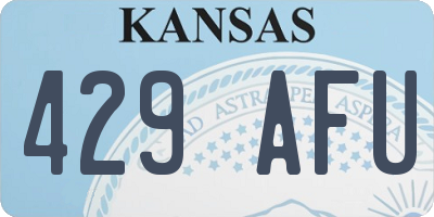 KS license plate 429AFU