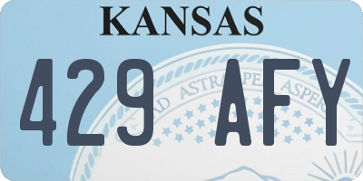 KS license plate 429AFY