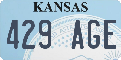 KS license plate 429AGE