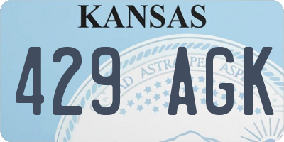 KS license plate 429AGK