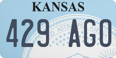 KS license plate 429AGO