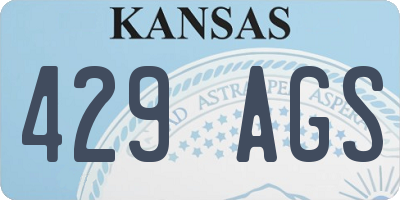 KS license plate 429AGS