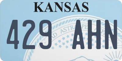 KS license plate 429AHN