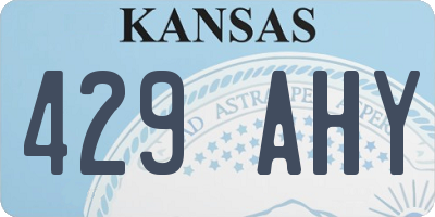 KS license plate 429AHY