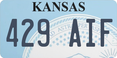 KS license plate 429AIF