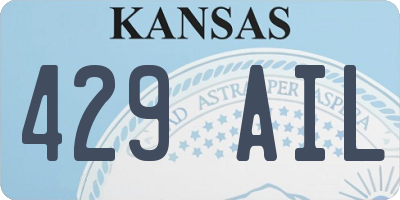 KS license plate 429AIL