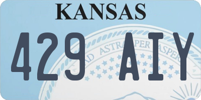 KS license plate 429AIY