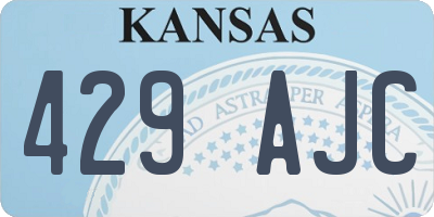 KS license plate 429AJC
