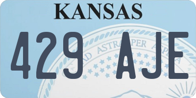 KS license plate 429AJE