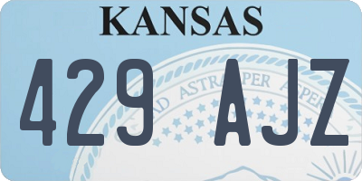 KS license plate 429AJZ