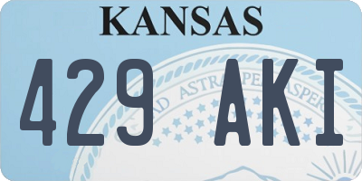KS license plate 429AKI