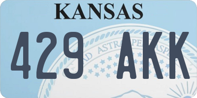 KS license plate 429AKK