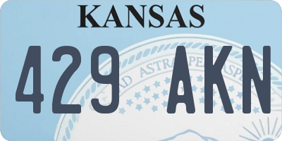 KS license plate 429AKN