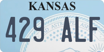 KS license plate 429ALF