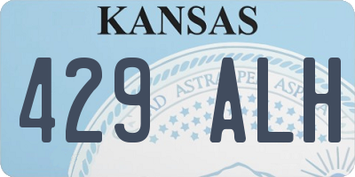 KS license plate 429ALH