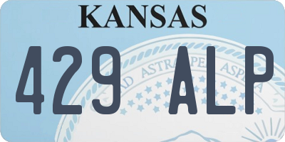 KS license plate 429ALP