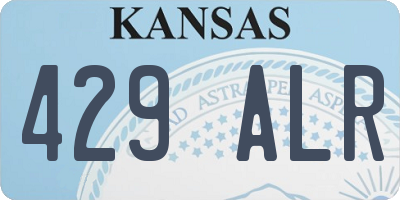 KS license plate 429ALR