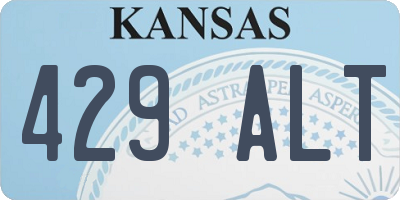 KS license plate 429ALT