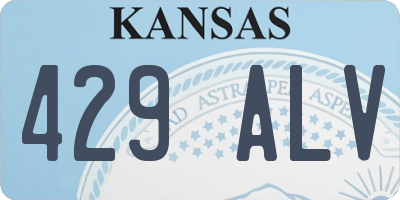 KS license plate 429ALV