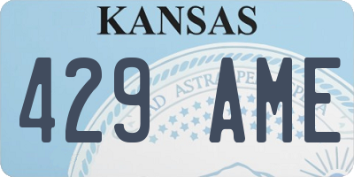 KS license plate 429AME