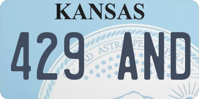 KS license plate 429AND