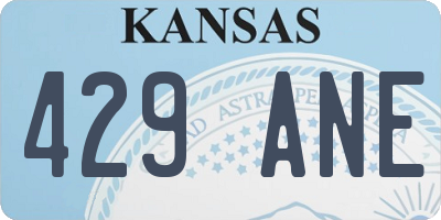 KS license plate 429ANE