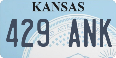 KS license plate 429ANK