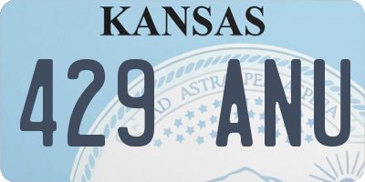 KS license plate 429ANU