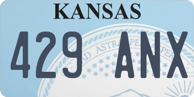KS license plate 429ANX