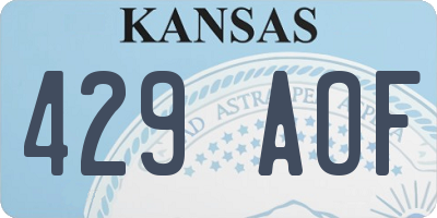 KS license plate 429AOF