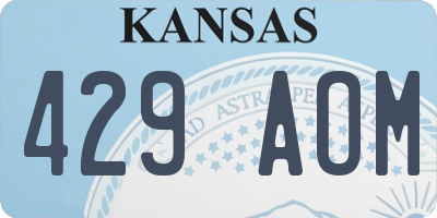 KS license plate 429AOM