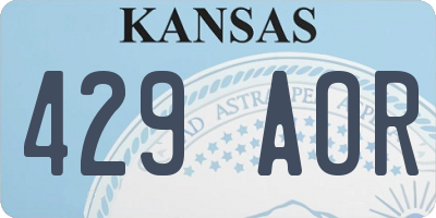 KS license plate 429AOR