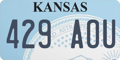 KS license plate 429AOU