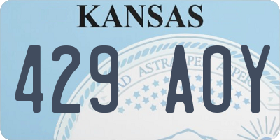 KS license plate 429AOY