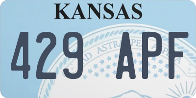 KS license plate 429APF