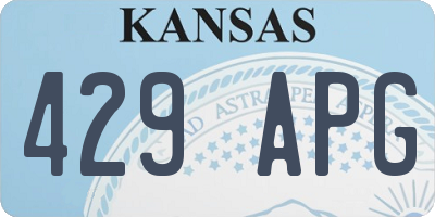 KS license plate 429APG