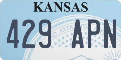 KS license plate 429APN