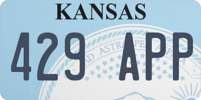 KS license plate 429APP
