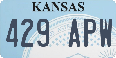 KS license plate 429APW