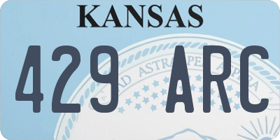 KS license plate 429ARC