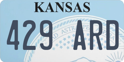 KS license plate 429ARD