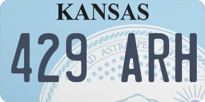 KS license plate 429ARH