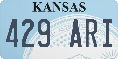 KS license plate 429ARI