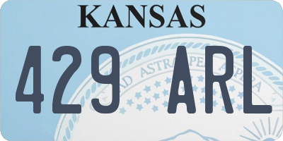 KS license plate 429ARL